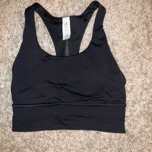 lululemon bra with mesh inserts. Size:4. black.  Fastest-drying fabric. breathab
